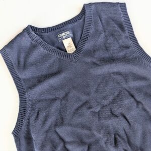 OshKosh B’gosh Boys Navy Blue Knit Sweater Vest – Size 12 – NWT